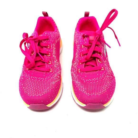 Skechers Size 9 Sneakers Pink Memory Foam Air Cooled Lace Up Running Comfort - Picture 10 of 10